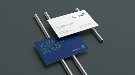 Diseño de las tarjetas de presentación para Suhissa